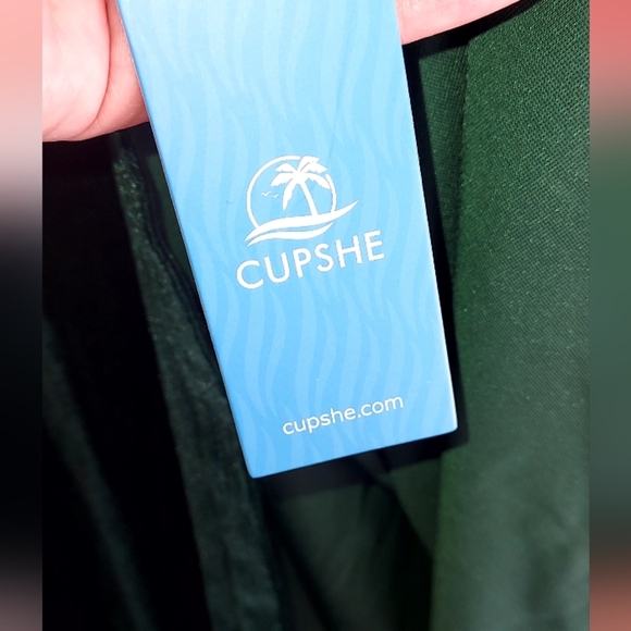 CUPSHE Women's Mini Dress V Neck Overlap Collar Long Sleeve A Line  Dress - Picture 8 of 8